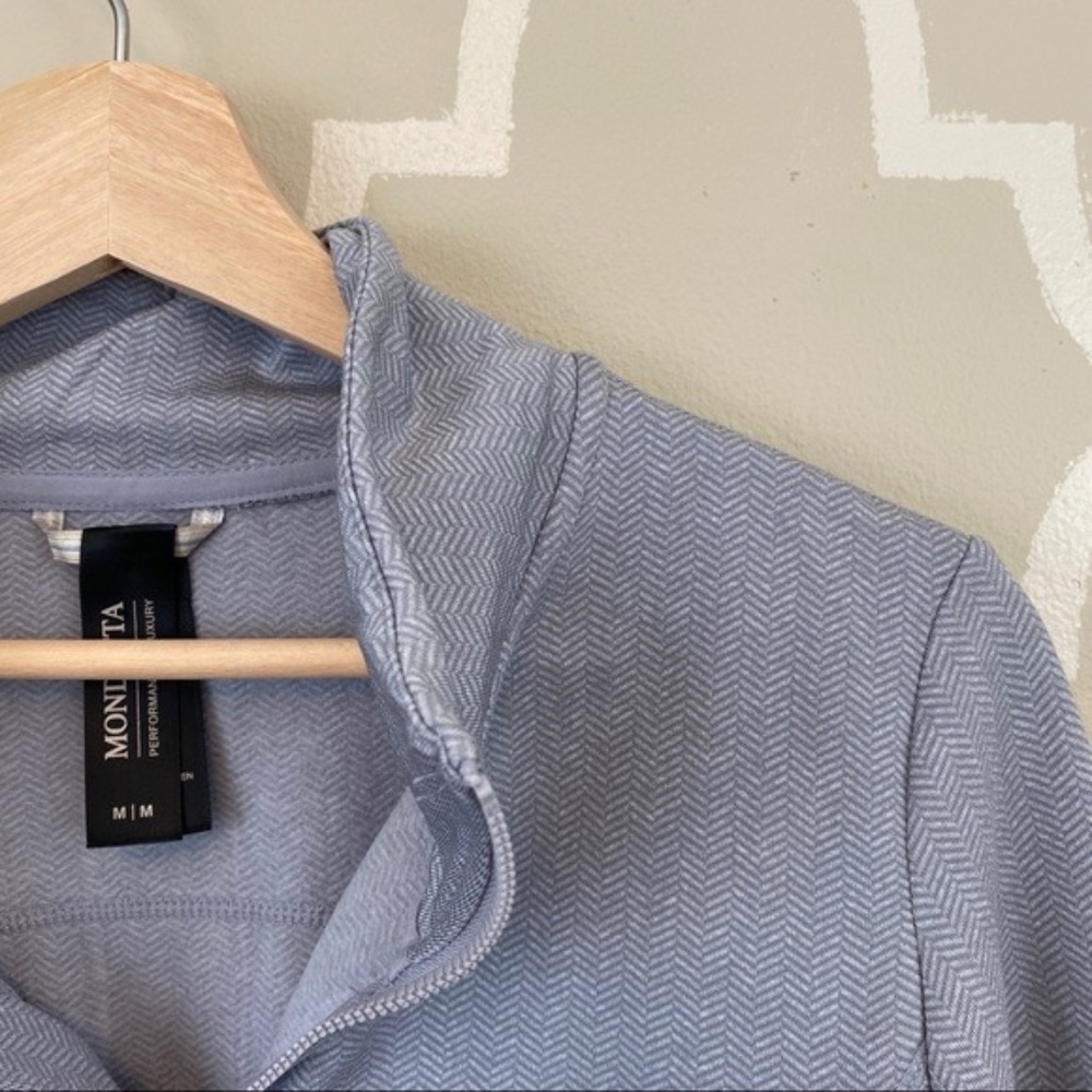 Herringbone Mondetta Luxury Sweat Long Sleeve Top - Picture 2 of 4